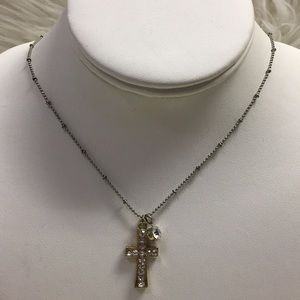 Betsey Johnson Cross Necklace.